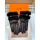 New exclusive first Hermes women's new high-grade sheepskin gloves    Goddesses preferred can not miss    First-class sheepskin Leather fine and soft cashmere lining to keep warm better Goddesses set of the United States