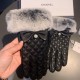 .Chanel Chanel 2022 fall and winter lazy rabbit hair messy embroidery   Sheepskin gloves   mobile touch screen, worth comparing    the same paragraph of different qualities, kill the market poor products, imported first-