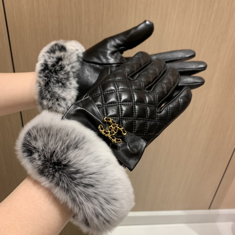 with packagingChanel Chanel 2022 fall and winter double C lazy rabbit hair sheepskin gloves   cell phone touch screen, worth comparing     the same paragraph different quality, kill the market poor product, imported a fi