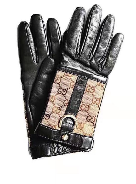 Gucci  burst to   [top original single] official website synchronization women's new high-grade sheepskin gloves     100% selection of imported lambskin lining velvet lining warmth and comfort better Leather luster brigh