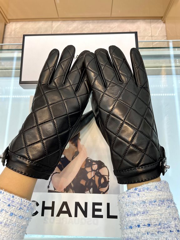 Chanel Chanel couples models burst to   [top original single] official website synchronization new high-grade sheepskin gloves     100% selection of imported lambskin lining cashmere lining warm and comfortable better Le