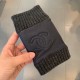 Chanel Color Black Bowling BlueWomen's gloves for fallwinter 2019Cashmere   sheepskin   warm plush liningSize M L