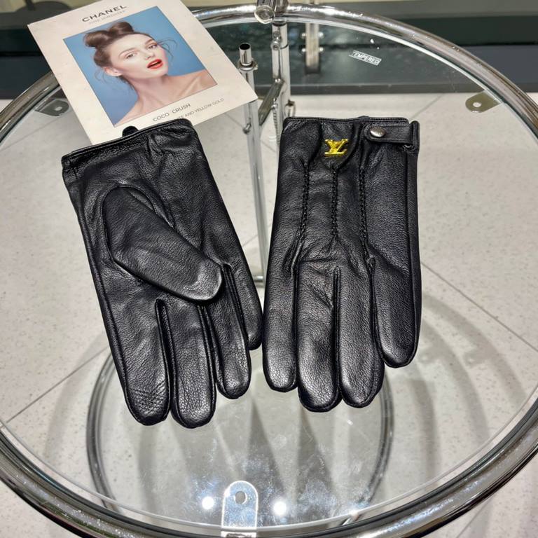 Lv new men's gloves first-class sheepskin leather leather ultra-thin soft and comfortable     texture superbSize XL. XXL