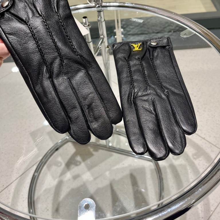 Lv new men's gloves first-class sheepskin leather leather ultra-thin soft and comfortable     texture superbSize XL. XXL