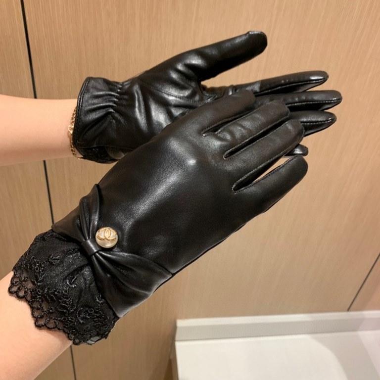 2022 new exclusive first  touch screen gloves Chanel Chanel [original quality] official website synchronization women's new high-grade sheepskin gloves    goddess preferred can not be missed    hundred percent of the sel