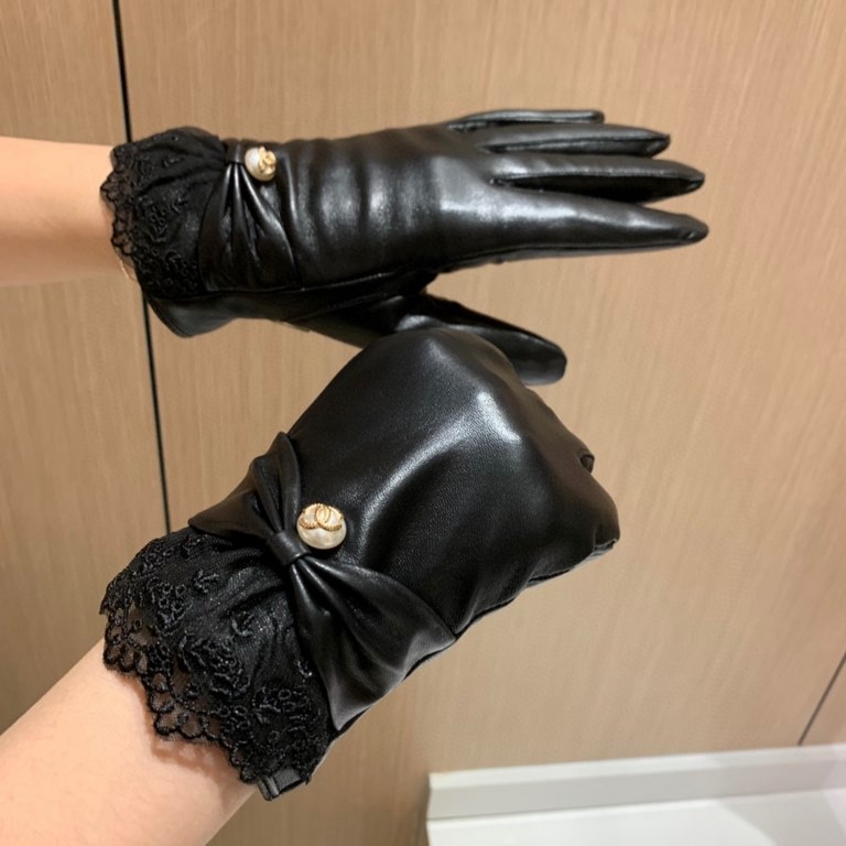 2022 new exclusive first  touch screen gloves Chanel Chanel [original quality] official website synchronization women's new high-grade sheepskin gloves    goddess preferred can not be missed    hundred percent of the sel