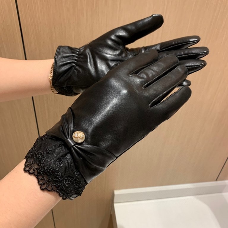 2022 new exclusive first  touch screen gloves Chanel Chanel [original quality] official website synchronization women's new high-grade sheepskin gloves    goddess preferred can not be missed    hundred percent of the sel