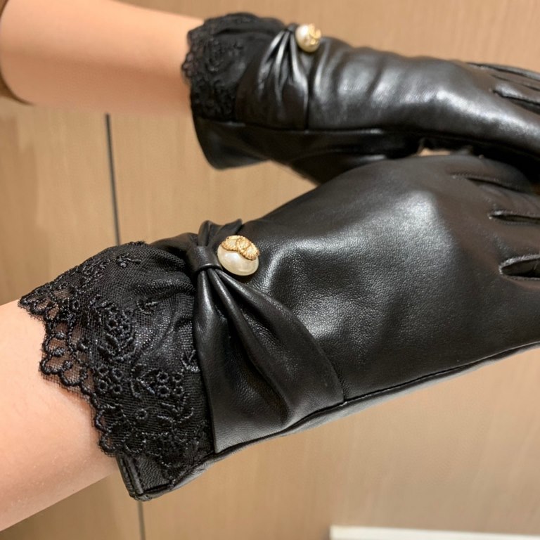 2022 new exclusive first  touch screen gloves Chanel Chanel [original quality] official website synchronization women's new high-grade sheepskin gloves    goddess preferred can not be missed    hundred percent of the sel