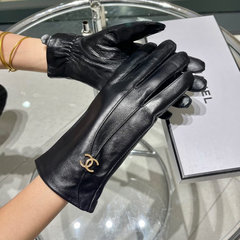 Chanel Chanel explosive models to mirror models simple atmosphere models   [top original single] official website synchronization women's new high-grade sheepskin gloves     100% selection of imported lambskin lining she