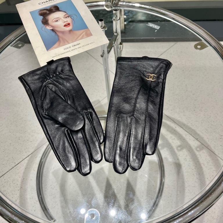 Chanel Chanel explosive models to mirror models simple atmosphere models   [top original single] official website synchronization women's new high-grade sheepskin gloves     100% selection of imported lambskin lining she