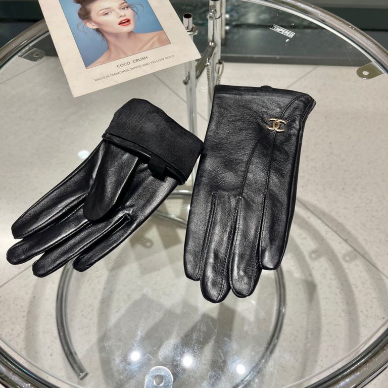 Chanel Chanel explosive models to mirror models simple atmosphere models   [top original single] official website synchronization women's new high-grade sheepskin gloves     100% selection of imported lambskin lining she