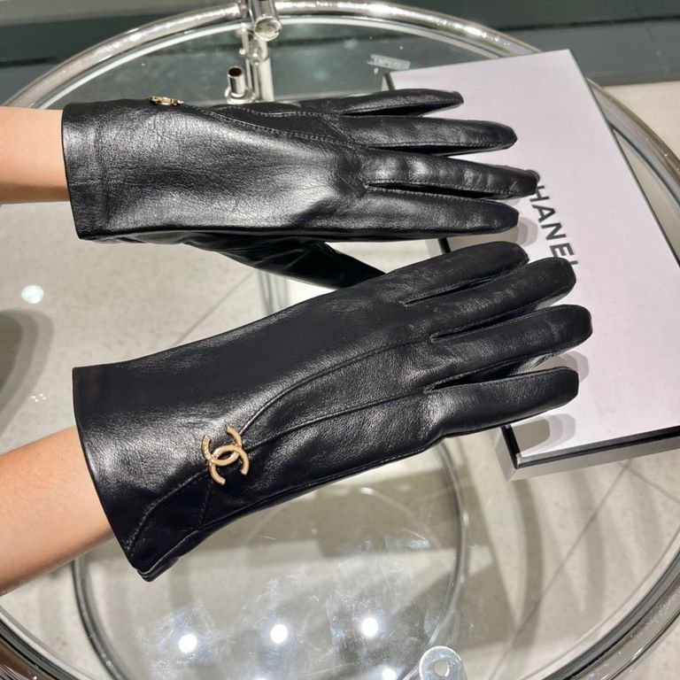 Chanel Chanel explosive models to mirror models simple atmosphere models   [top original single] official website synchronization women's new high-grade sheepskin gloves     100% selection of imported lambskin lining she