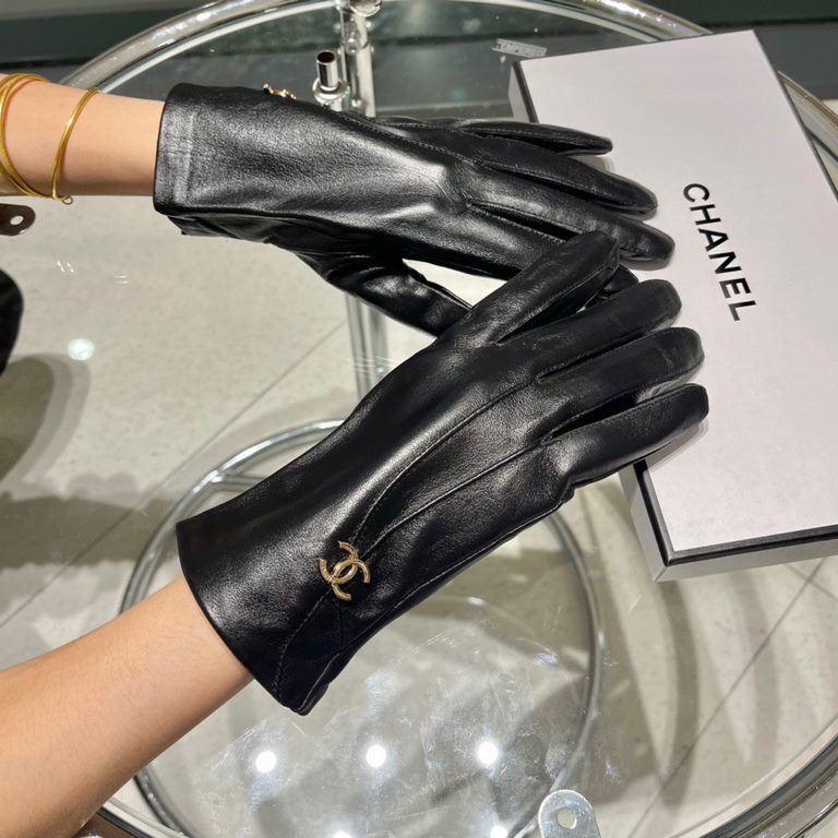 Chanel Chanel explosive models to mirror models simple atmosphere models   [top original single] official website synchronization women's new high-grade sheepskin gloves     100% selection of imported lambskin lining she