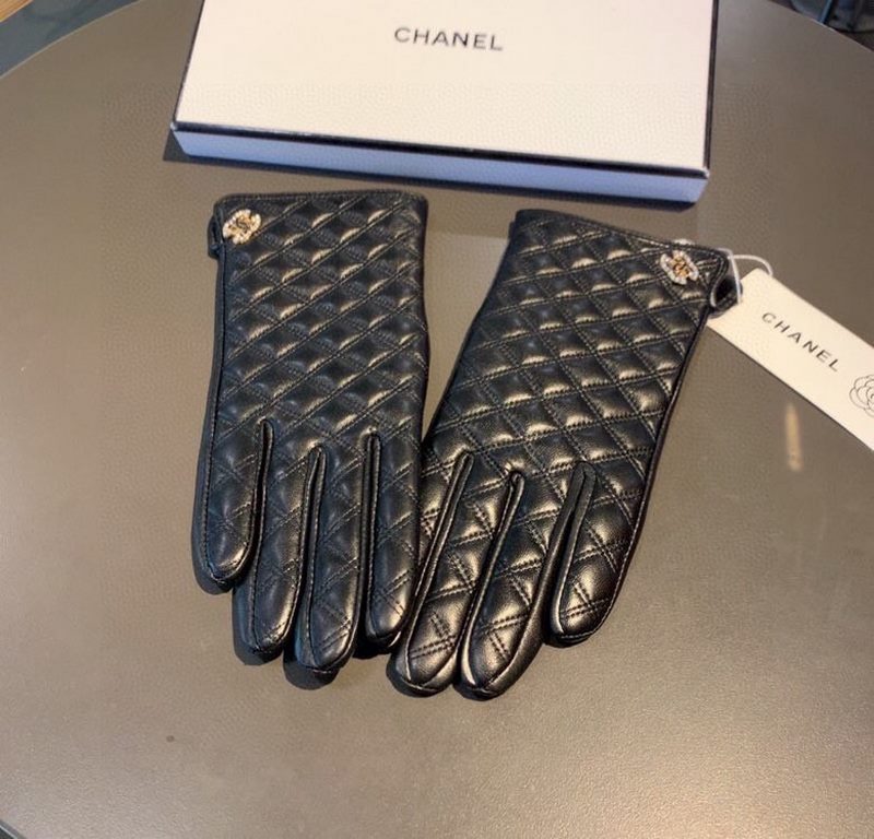 2022 new exclusive first  touch screen gloves Chanel Chanel [original quality] official website synchronization women's new high-grade sheepskin gloves    goddess preferred can not be missed    hundred percent of the sel