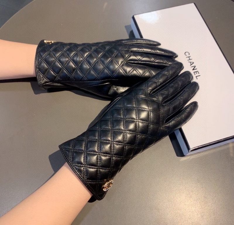 2022 new exclusive first  touch screen gloves Chanel Chanel [original quality] official website synchronization women's new high-grade sheepskin gloves    goddess preferred can not be missed    hundred percent of the sel