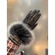 Italian export Chanel original single tail single gloves, using the top white goatskin  fox hair Note that the amount of real fox hair, absolute noblewoman models feel softer and more delicate skin-friendly, better warmt