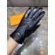 Embroidery touch screen women's gloves LV [original quality] official website synchronization women's new high-grade sheepskin gloves    goddess preferred can not be missed    hundred percent of the selection of imported