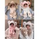 Chanel Chanel bear three-piece women's winter warm thickened plush hat scarf gloves all-in-one winter cute cycling scarf