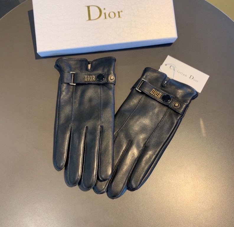 With packaging2022 new exclusive first  touch screen gloves men's Dior gloves men's [original quality] official website synchronization men's new high-grade sheepskin gloves    can not be missed    100 percent selection 