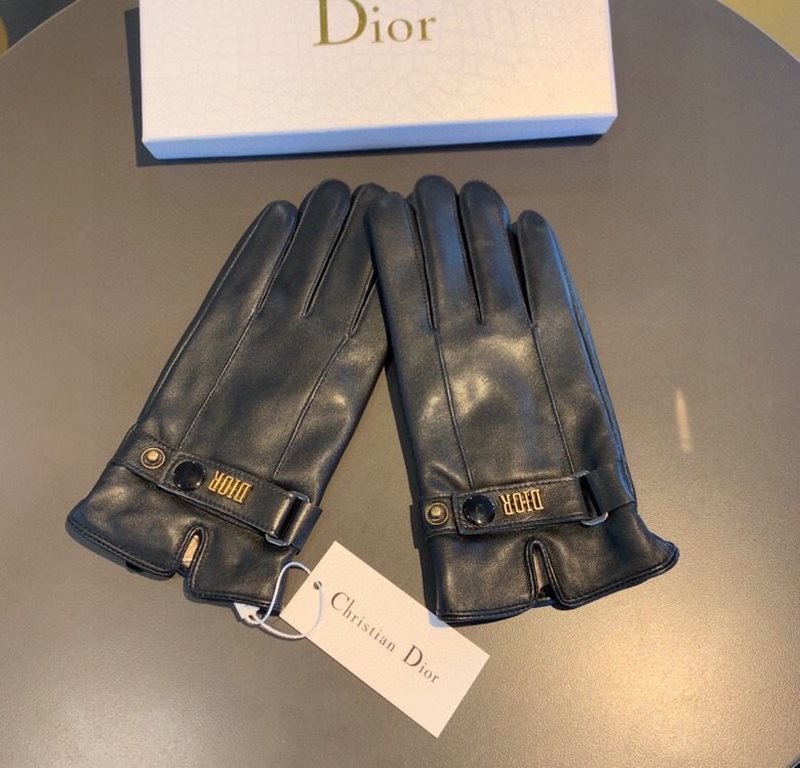 With packaging2022 new exclusive first  touch screen gloves men's Dior gloves men's [original quality] official website synchronization men's new high-grade sheepskin gloves    can not be missed    100 percent selection 