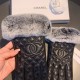 .Chanel Chanel 2022 fall and winter lazy rabbit hair sheepskin gloves   worth comparing     the same paragraph of different qualities, kill the market poor products, imported first-class sheepskin  lazy rabbit hair linin