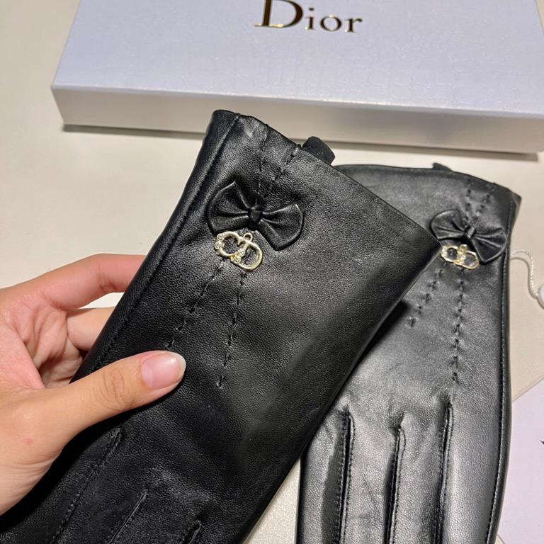 2022 new exclusive first   touch screen gloves Dior Dior [original quality] official website synchronization women's new high-grade sheepskin gloves    goddesses set of the United States preferred can not be missed    10