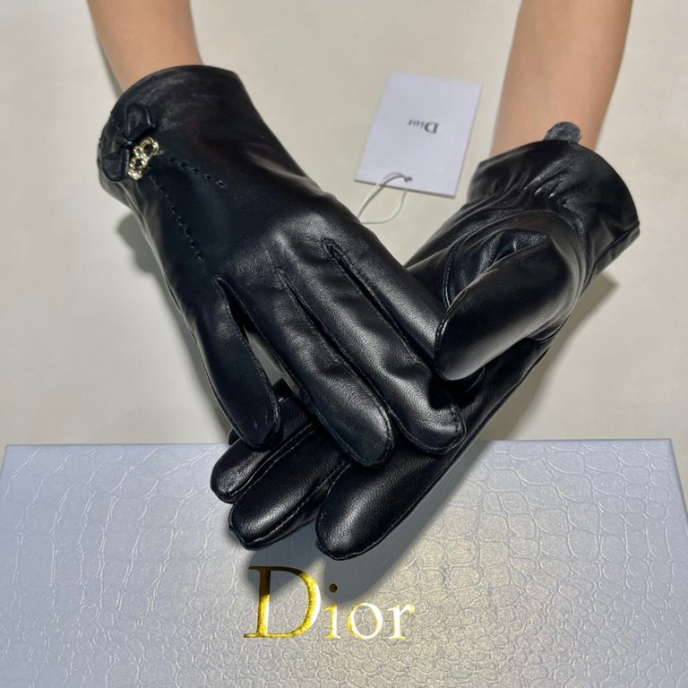 2022 new exclusive first   touch screen gloves Dior Dior [original quality] official website synchronization women's new high-grade sheepskin gloves    goddesses set of the United States preferred can not be missed    10