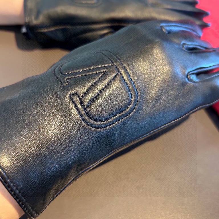 2023 new exclusive first  Valentino VALENTINO long touch screen women's gloves [original quality] official website synchronization Ms. new high-grade sheepskin gloves    goddess preferred can not be missed               