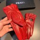 2022 new exclusive first  touch screen gloves Prada wave flower   edge gloves [original quality] official website synchronization Ms. new high-grade sheepskin gloves    goddess preferred can not be missed        100 perc