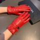 2022 new exclusive first  touch screen gloves Prada wave flower   edge gloves [original quality] official website synchronization Ms. new high-grade sheepskin gloves    goddess preferred can not be missed        100 perc