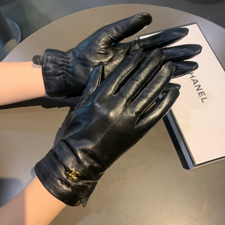 With box2022 new exclusive first  touch screen gloves Chanel Chanel [original quality] official website synchronization women's new high-grade sheepskin gloves    goddess preferred can not be missed    hundred percent of