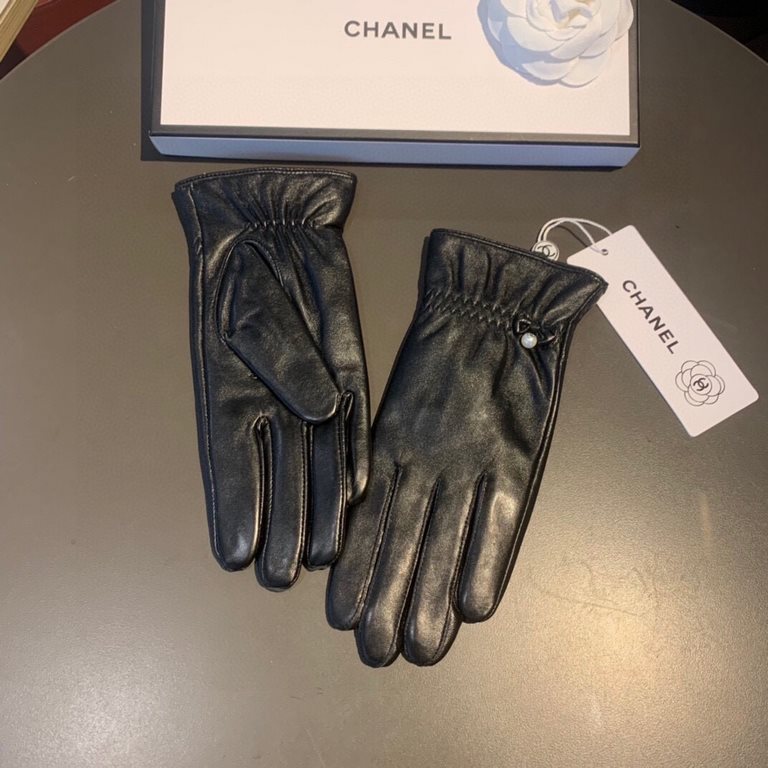 2022 new exclusive first  touch screen gloves Chanel Chanel [original quality] official website synchronization women's new high-grade sheepskin gloves    goddess preferred can not be missed    hundred percent of the sel