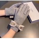 2021 New Chanel Chanel counter new wool gloves, fashion gloves, fall and winter warm padded lining, big bow   On the hand super comfortable and soft, versatile! With box   average size