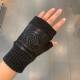 Chanel Color Black Bowling BlueWomen's gloves for fallwinter 2019Cashmere   sheepskin   warm plush liningSize M L