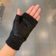 Chanel Color Black Bowling BlueWomen's gloves for fallwinter 2019Cashmere   sheepskin   warm plush liningSize M L