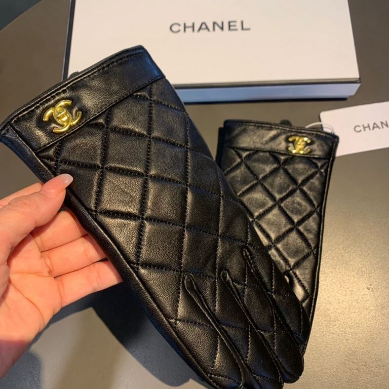 With packaging2022 new exclusive first  touch screen gloves Chanel Chanel double C [original quality] official synchronization Ms. new high-grade sheepskin gloves    goddesses preferred can not be missed    hundred perce