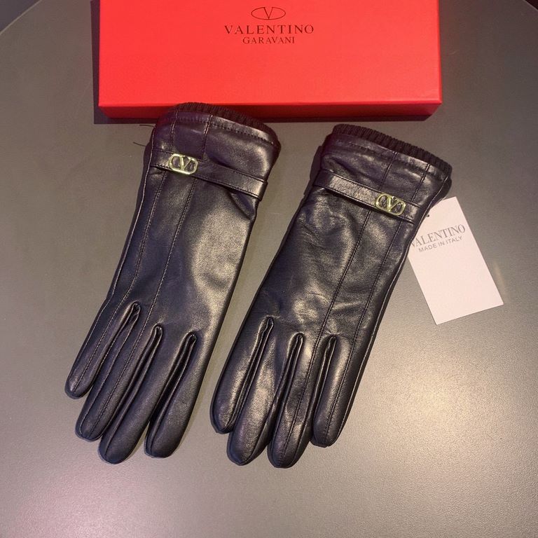 2022 new exclusive first  Valentino VALENTINO long touch screen women's gloves [original quality] official website synchronization ladies new high-grade sheepskin gloves    goddess preferred can not be missed       100 p