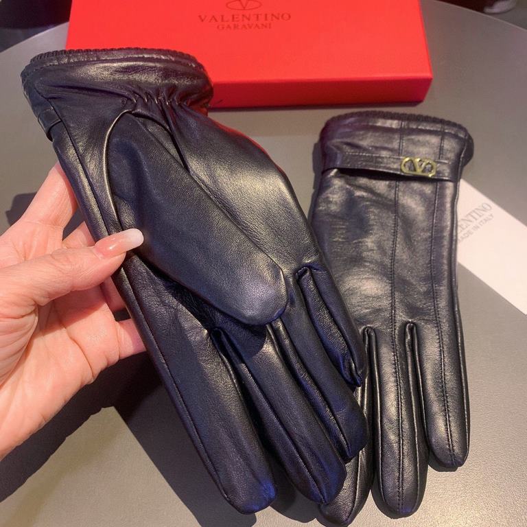 2022 new exclusive first  Valentino VALENTINO long touch screen women's gloves [original quality] official website synchronization ladies new high-grade sheepskin gloves    goddess preferred can not be missed       100 p