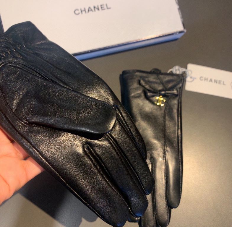 2022 new exclusive first  big red   touch screen gloves Chanel Chanel [original quality] official website synchronization Ms. new high-grade sheepskin gloves    goddess preferred can not miss        hundred percent of th