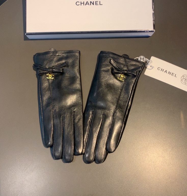 2022 new exclusive first  big red   touch screen gloves Chanel Chanel [original quality] official website synchronization Ms. new high-grade sheepskin gloves    goddess preferred can not miss        hundred percent of th