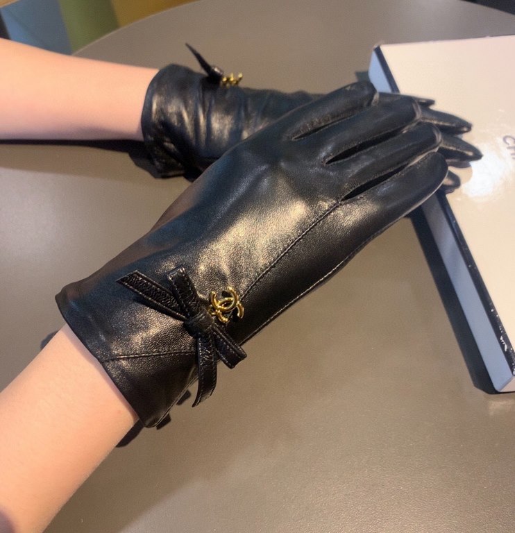 2022 new exclusive first  big red   touch screen gloves Chanel Chanel [original quality] official website synchronization Ms. new high-grade sheepskin gloves    goddess preferred can not miss        hundred percent of th