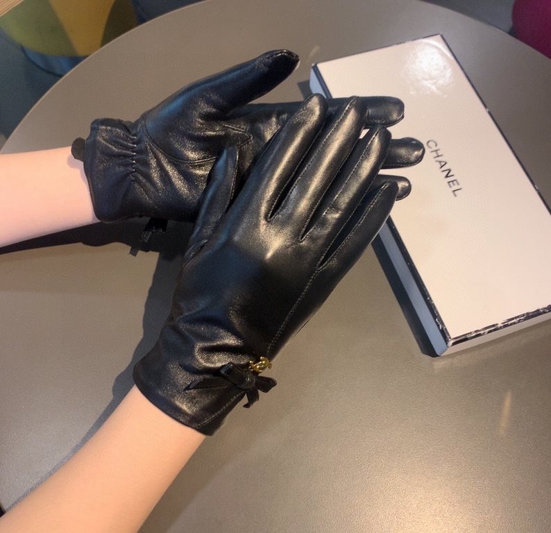 2022 new exclusive first  big red   touch screen gloves Chanel Chanel [original quality] official website synchronization Ms. new high-grade sheepskin gloves    goddess preferred can not miss        hundred percent of th