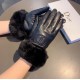 .Dior DIDR new 2021 fall and winter lazy rabbit hair CD sheepskin embroidered gloves   cell phone touch screen, worth comparing     the same paragraph different quality, kill the market poor product, imported a first-cla