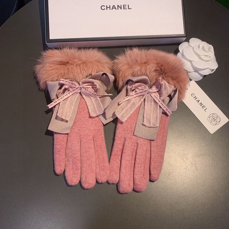 Chanel Chanel 2022 fall and winter lazy rabbit hair wool gloves   worth comparing     the same paragraph of different quality, kill the market poor product, wool ten lazy rabbit hair lining padded   classic but not fashi