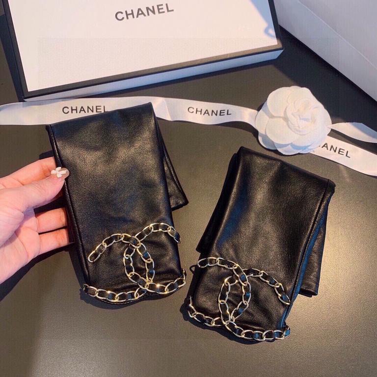 Chanel CHANEL   women's models explosive models open finger with sleeve long gloves imported original Essex leather (first-class sheepskin) large double C in kind super beautiful    exported overseas goods aristocratic c