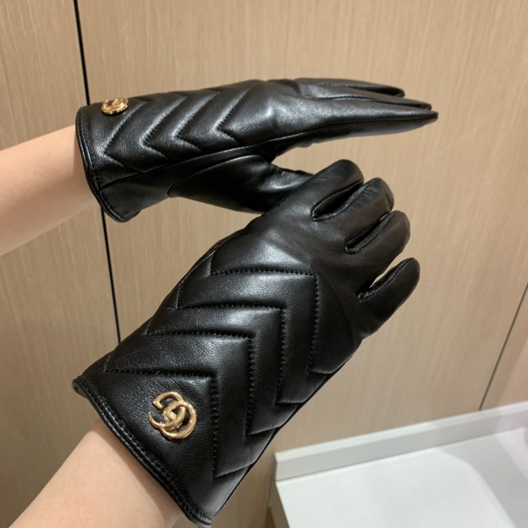 run2022 new Gucci curve new exclusive first   touch screen women's gloves Gucci Gucci [original quality] official website synchronization women's new high-grade sheepskin gloves    goddess preferred can not be missed    