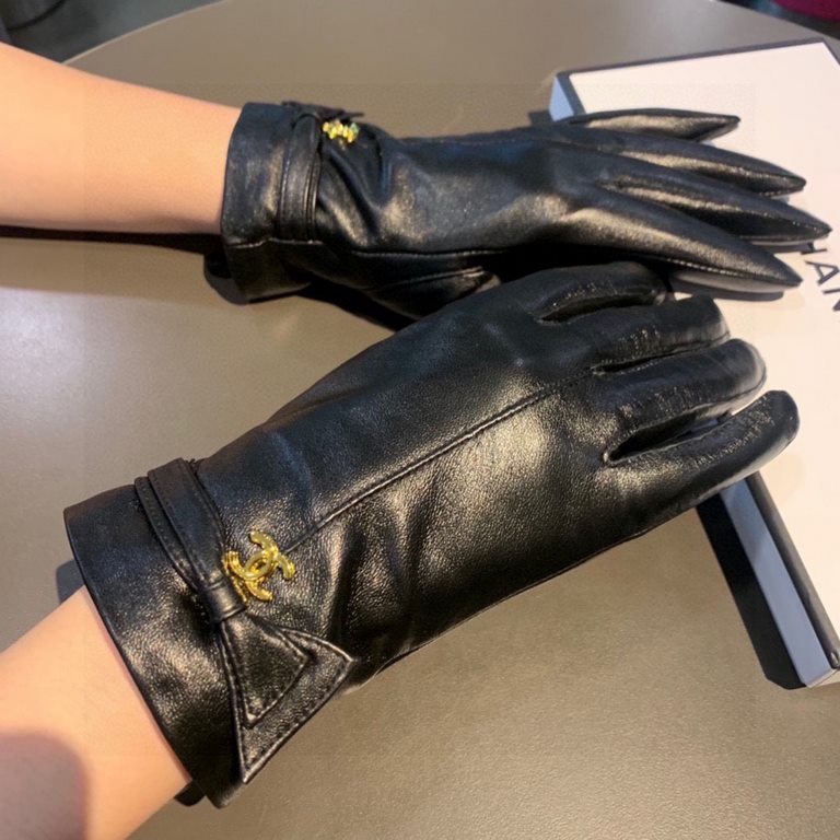 2023 new exclusive first  touch screen gloves Chanel Chanel [original quality] official website synchronization women's new high-grade sheepskin gloves    goddess preferred can not be missed    hundred percent of the sel