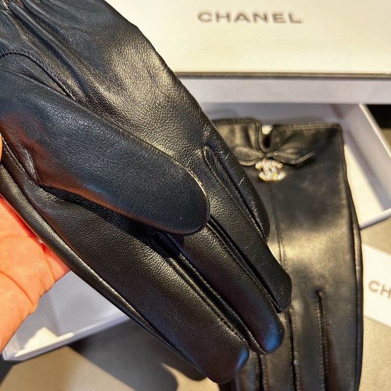 2023 touch screen gloves Chanel Chanel [original quality] official website synchronization women's new high-grade sheepskin gloves    goddess preferred can not be missed    hundred percent of the selection of imported sh