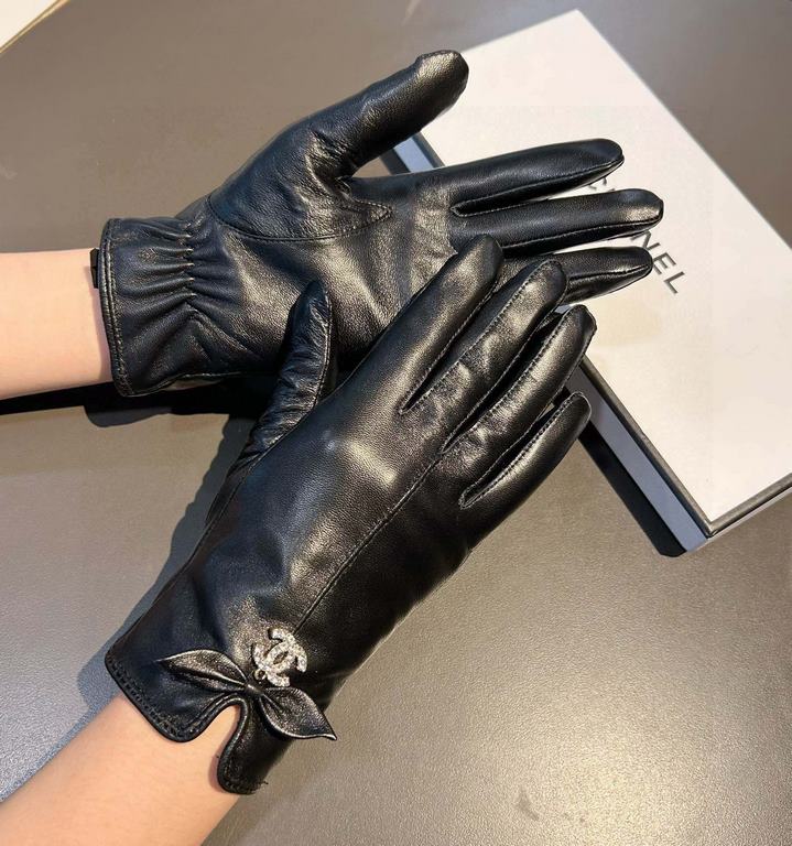 2023 touch screen gloves Chanel Chanel [original quality] official website synchronization women's new high-grade sheepskin gloves    goddess preferred can not be missed    hundred percent of the selection of imported sh