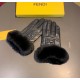 .Fendi FENDI  2022 fall and winter lazy rabbit hair sheepskin embroidered gloves   cell phone touch screen, worth comparing     the same paragraph of different quality, kill the market poor products, imported first-class